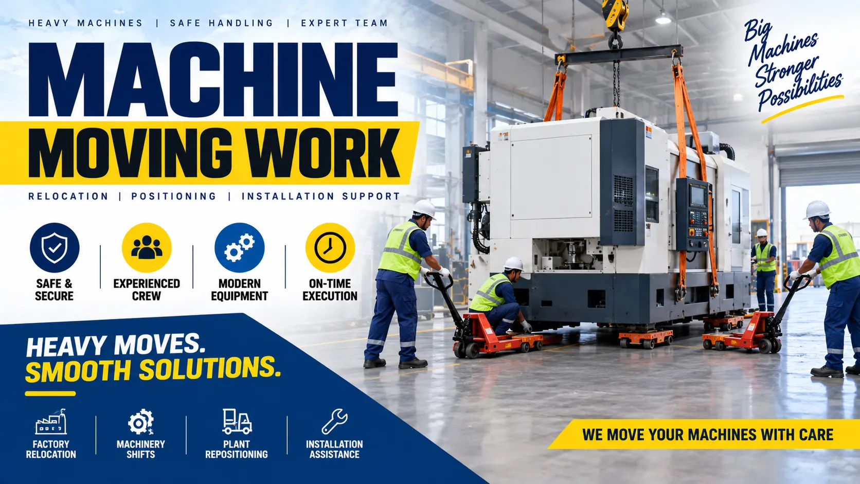 Machine moving work by Angalamman Cranes